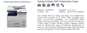 دستگاه فتوکپی توشیبا Toshiba Es-2007